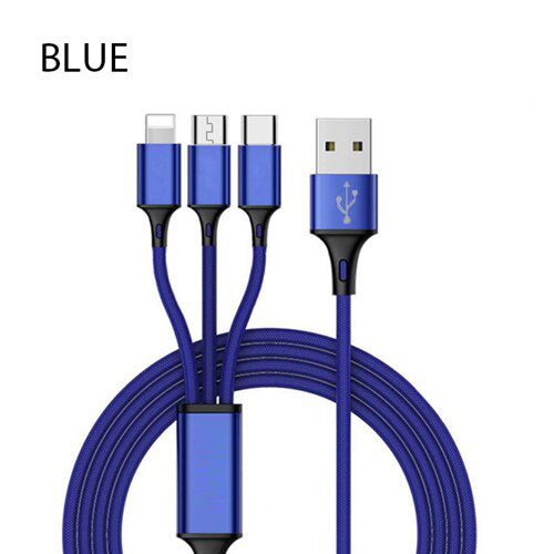 3 in 1 USB Cable 4-foot Nylon-braided Multi-Charger Cable 3 Devices with W/ Several Ports USB Charging Cord for Phones, Tablets (Charging Only) W/ Type C & Micro USB Ports USB Type C smartphone cables, Multi Use USB cable for the iPhones & other devices Au+hentic Sport Spot