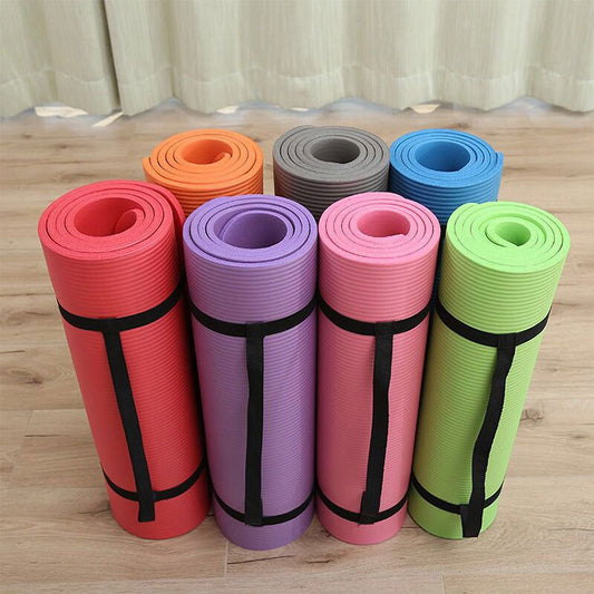 High Density Eco-Friendly NBR Yoga Mat with Carrying Strap - Perfect for All-Purpose Exercise Au+hentic Sport Spot