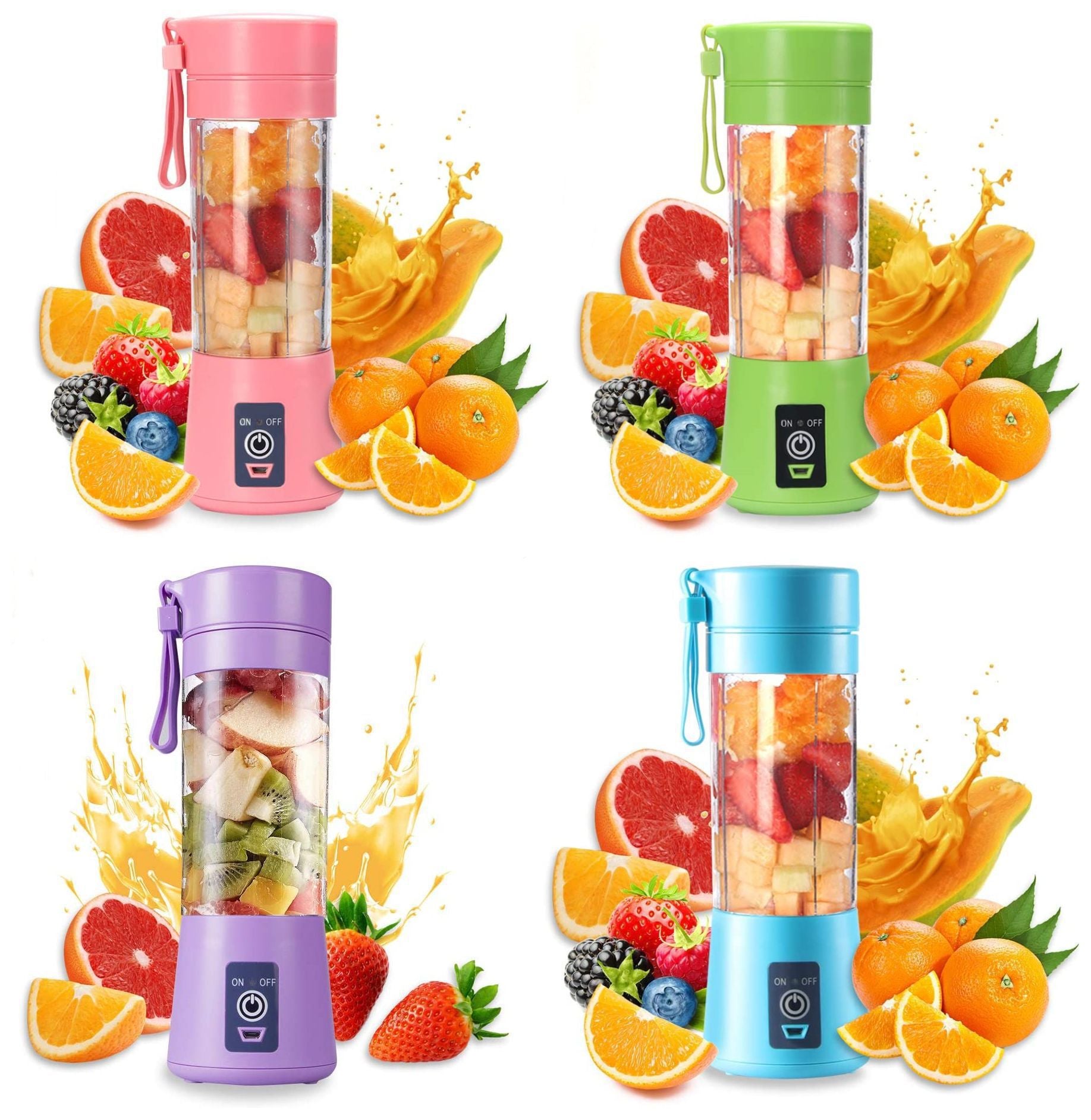 Portable Blender With USB Rechargeable Portable Juicer Mini Mixer Blender Au+hentic Sport Spot