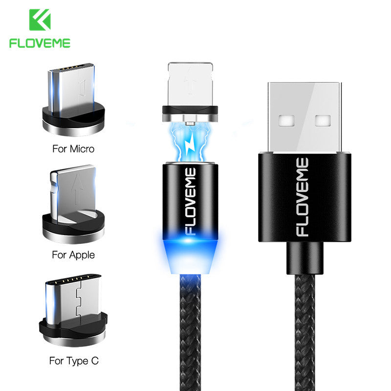 Magnetic Cable Charger Compatible with Apple, Magnetic Micro USB Cable For Android and IOS Devices Au+hentic Sport Spot