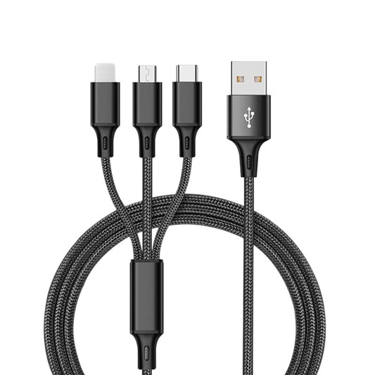 3 in 1 USB Cable 4-foot Nylon-braided Multi-Charger Cable 3 Devices with W/ Several Ports USB Charging Cord for Phones, Tablets (Charging Only) W/ Type C & Micro USB Ports USB Type C smartphone cables, Multi Use USB cable for the iPhones & other devices Au+hentic Sport Spot
