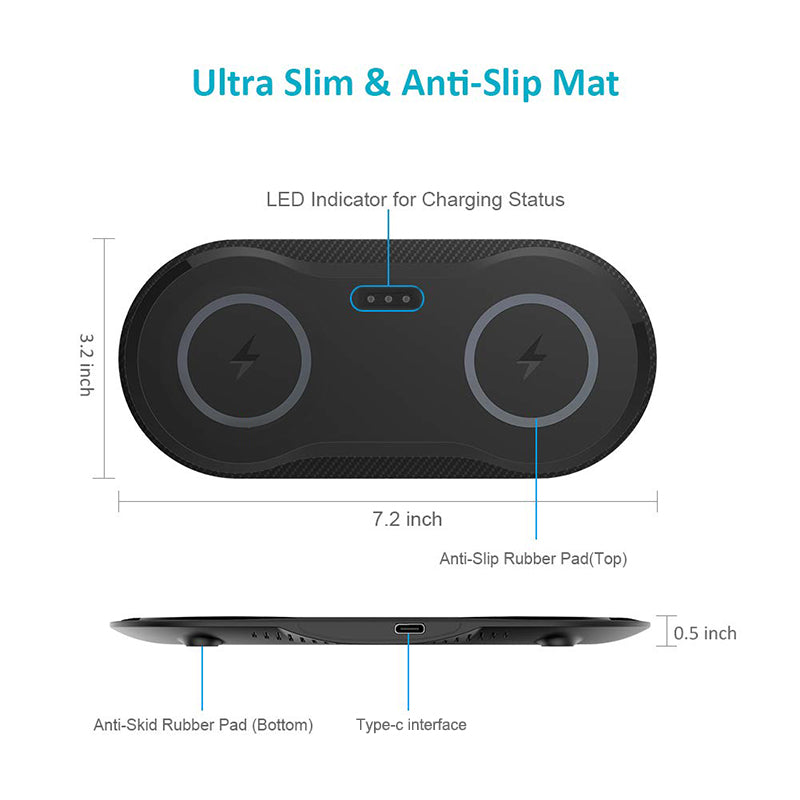 DuoCharge: Wireless Dual Mobile Phone Charger Au+hentic Sport Spot