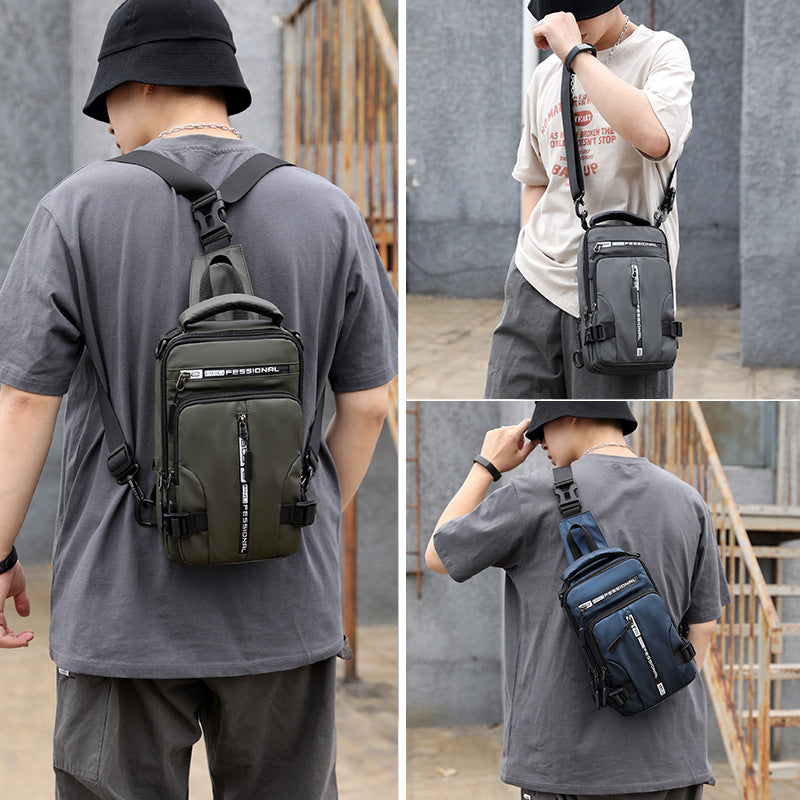 Multifunctional Waterproof Bag Crossbody Bags Men Multifunctional Backpack Shoulder Chest Bags Au+hentic Sport Spot