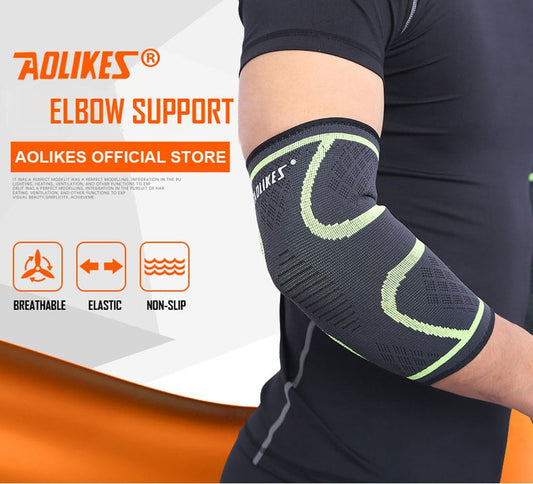 1PCS Breathable Elbow Support Basketball Football Sports Safety Volleyball Elbow Pad Elastic Elbow Supporter Au+hentic Sport Spot