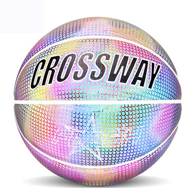 Luminous Basketball, Holographic Glowing Basketball NO.7, Glow in The Dark Basketball Luminous Reflective Basketball Au+hentic Sport Spot