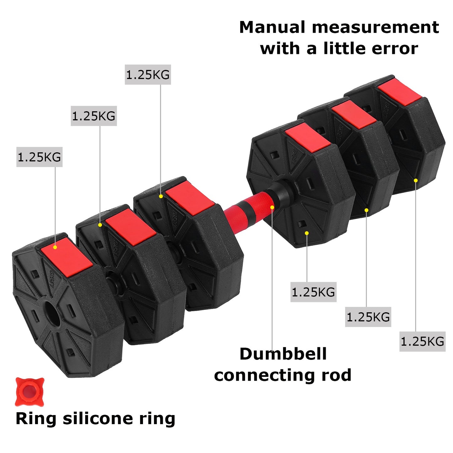 Dumbbell Sets Adjustable Weights, Free Weights Dumbbells Set with Connector, Non-Rolling Adjustable Dumbbell Set, Dumbbells Weights Set for Home Gym Adjustable Dumbbell Pair, Dumbbell Combination Environmental Dumbbell Barbell Au+hentic Sport Spot