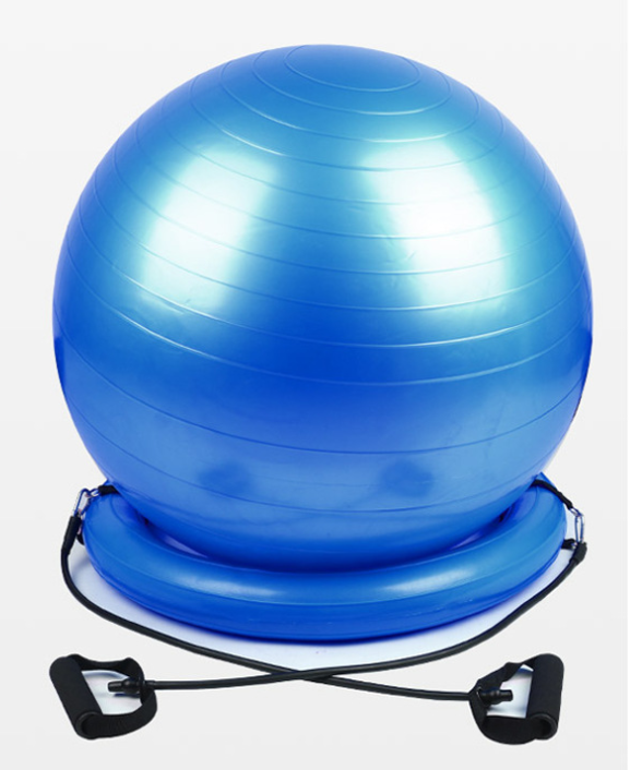 Exercise Ball Chair Yoga ball chair with resistance bands and a stable base for exercise. Improve core strength and posture with this balancing ball chair Pilates ball for exercise, fitness, physio, and at-home workout equipment. Au+hentic Sport Spot