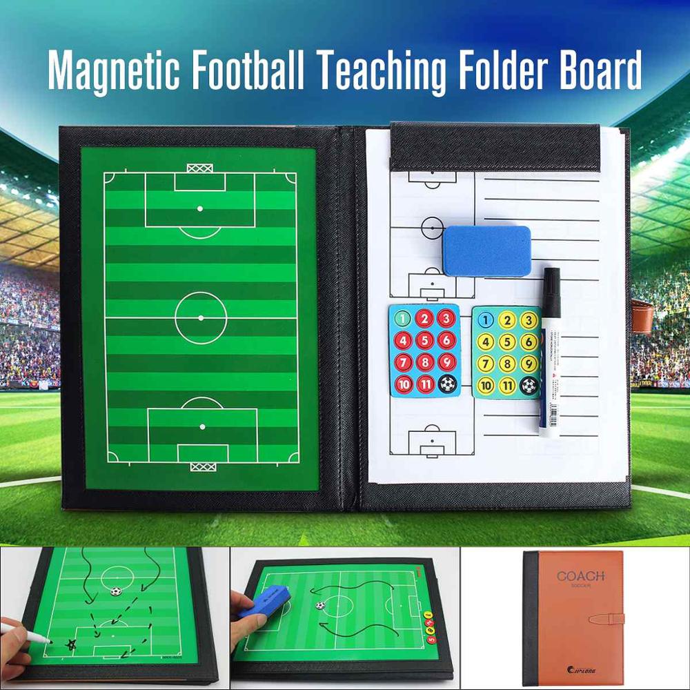 Football Tactics Board Plug-in PU Leather Cover Referee Teaching Board Soccer Coaching Board Au+hentic Sport Spot