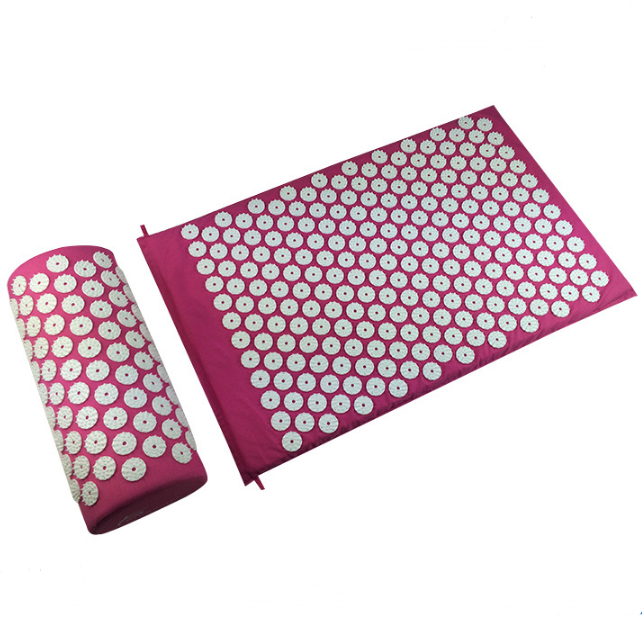 Acupressure Mat Yoga, Acupressure Mat With Pillow Set for Relieving Back/Neck Pain and Relaxing Muscles Yoga Cushion