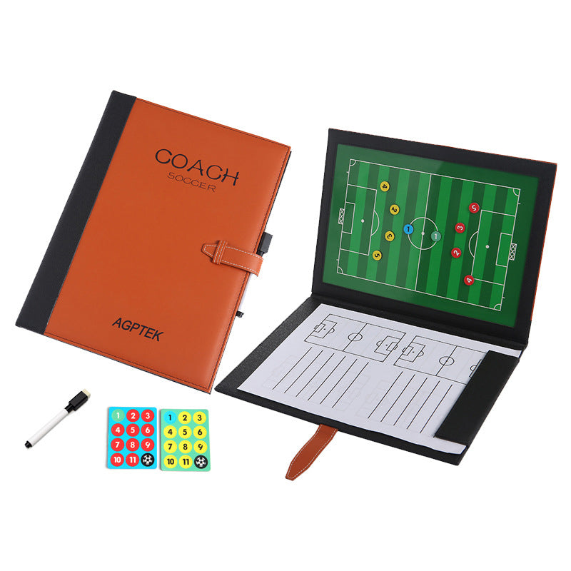 Football Tactics Board Plug-in PU Leather Cover Referee Teaching Board Soccer Coaching Board Au+hentic Sport Spot