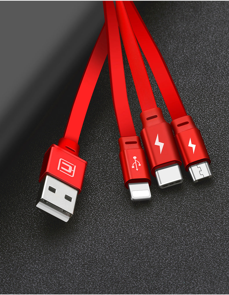 Three in one Charging Cable # in 1 Cafele Charging Cable Au+hentic Sport Spot