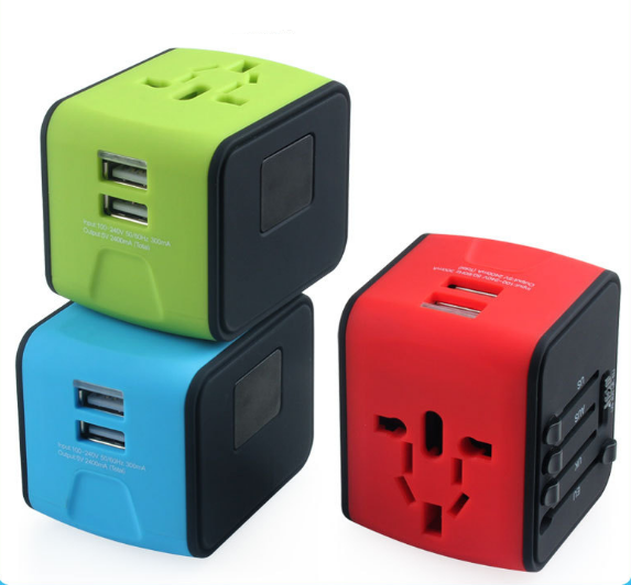 Universal Travel Multi-function Conversion Socket Dual USB Charger Adapter Au+hentic Sport Spot