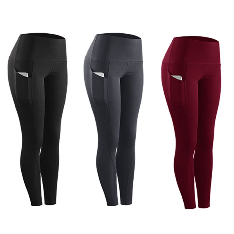 FlexiFit Compression Leggings: Women's Skinny Fitness Pants with Stretchable Fabric and Pocket, Ideal for Casual Wear and Sports Activities Au+hentic Sport Spot