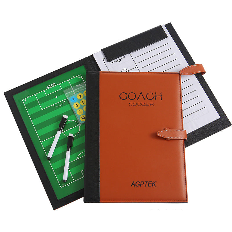 Football Tactics Board Plug-in PU Leather Cover Referee Teaching Board Soccer Coaching Board Au+hentic Sport Spot