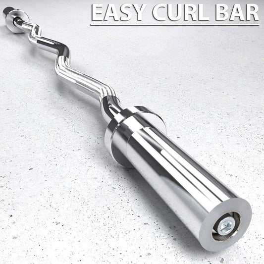 4 Feet Olympic Weight Bar, Curling Bar Fitness Equipment Cross Weightlifting Barbell for Home Gym Strength Training Home Fitness Equipment Cross-training barbell for home gym strength training: Super Curl Barbell, EZ Curling Bar. Au+hentic Sport Spot