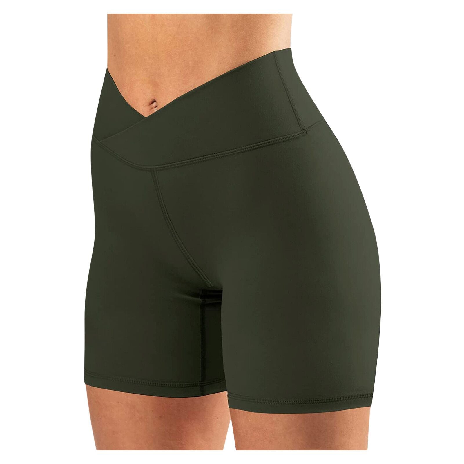 Cross-Waist Yoga Leggings - Comfortable and Flattering Plus Size Shorts for Women's Yoga and Fitness Au+hentic Sport Spot