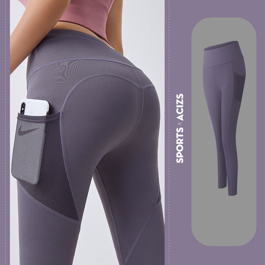 Women's Pocketed Yoga Leggings - Tummy Control Gym Tights for Exercise, Gym ,Jogging, Workouts Au+hentic Sport Spot