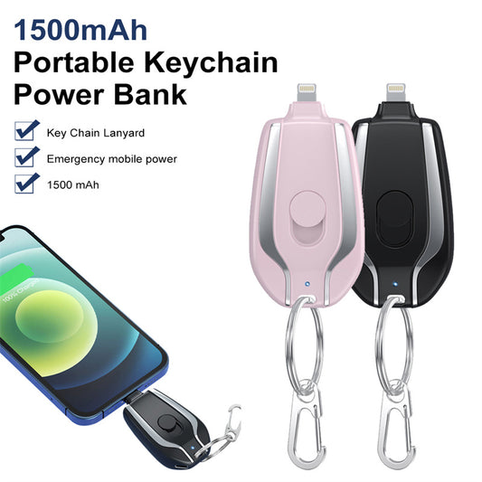 UltraCharge 1500mAh Mini Power Pod: Type-C Fast Charging Keychain Backup Power Bank Au+hentic Sport Spot