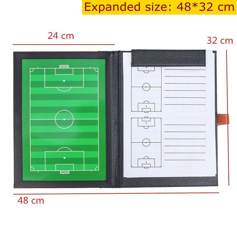 Football Tactics Board Plug-in PU Leather Cover Referee Teaching Board Soccer Coaching Board Au+hentic Sport Spot