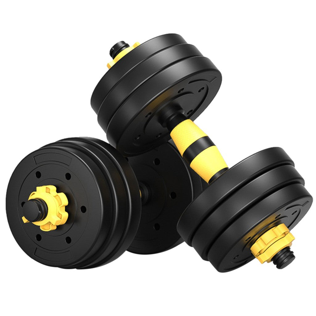 Dumbbells' Barbell , Barbell / Dumbbells Adjustable Weights Set of Dumbbells Barbell Weights for Home Workout Home Gym Set of 20KG, Weights W/ Connecting Rod, Non-Slip, All-Purpose, 2-in-1 Set, Up to 44 Lbs Au+hentic Sport Spot