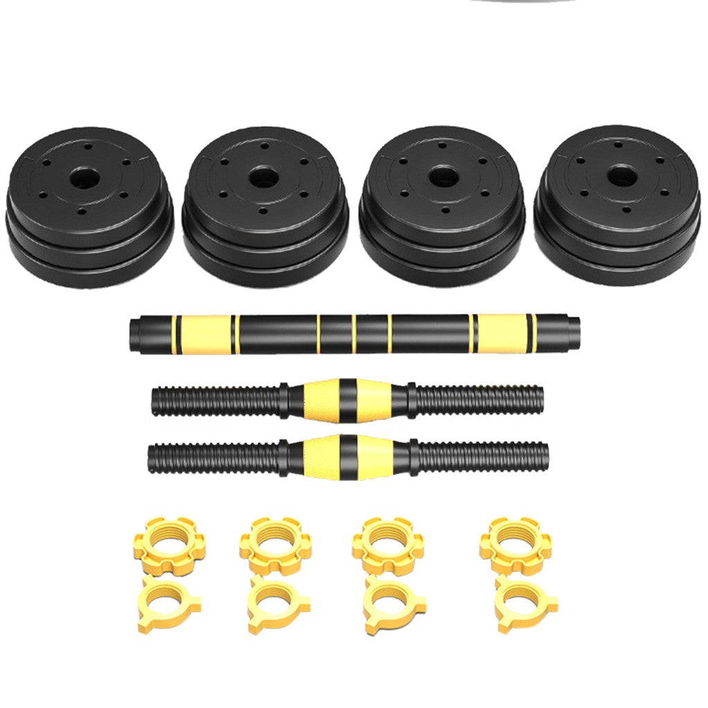 Dumbbells' Barbell , Barbell / Dumbbells Adjustable Weights Set of Dumbbells Barbell Weights for Home Workout Home Gym Set of 20KG, Weights W/ Connecting Rod, Non-Slip, All-Purpose, 2-in-1 Set, Up to 44 Lbs Au+hentic Sport Spot