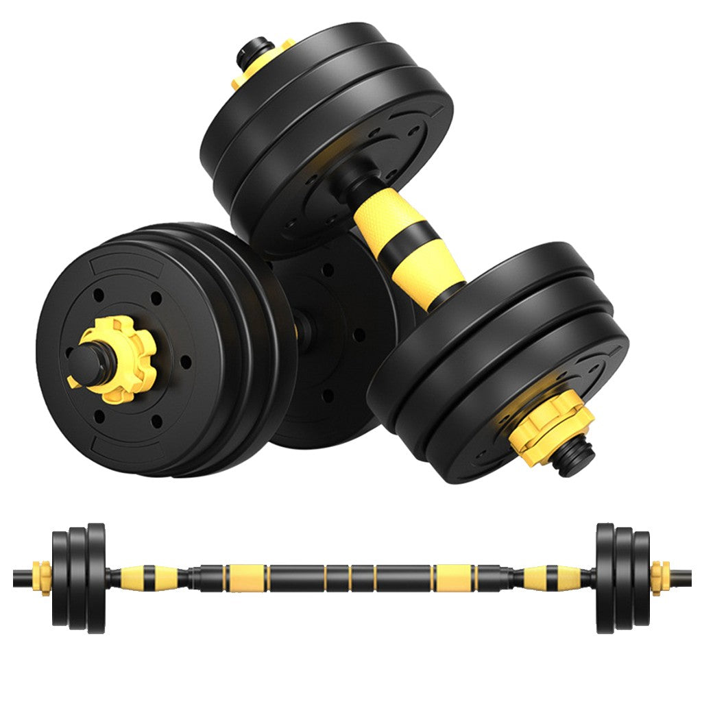 Dumbbells' Barbell , Barbell / Dumbbells Adjustable Weights Set of Dumbbells Barbell Weights for Home Workout Home Gym Set of 20KG, Weights W/ Connecting Rod, Non-Slip, All-Purpose, 2-in-1 Set, Up to 44 Lbs Au+hentic Sport Spot