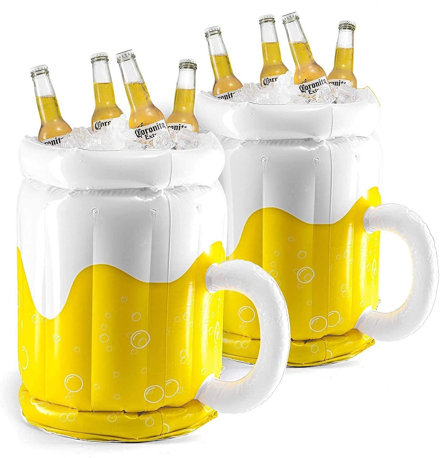 Large Inflatable Beer Mug Cooler Pool Float Drink Cooler For Adults Parties 2 In1 Drink Floatie And Party Supplies Great Toy For Beach Pool And Jacuzzi Au+hentic Sport Spot