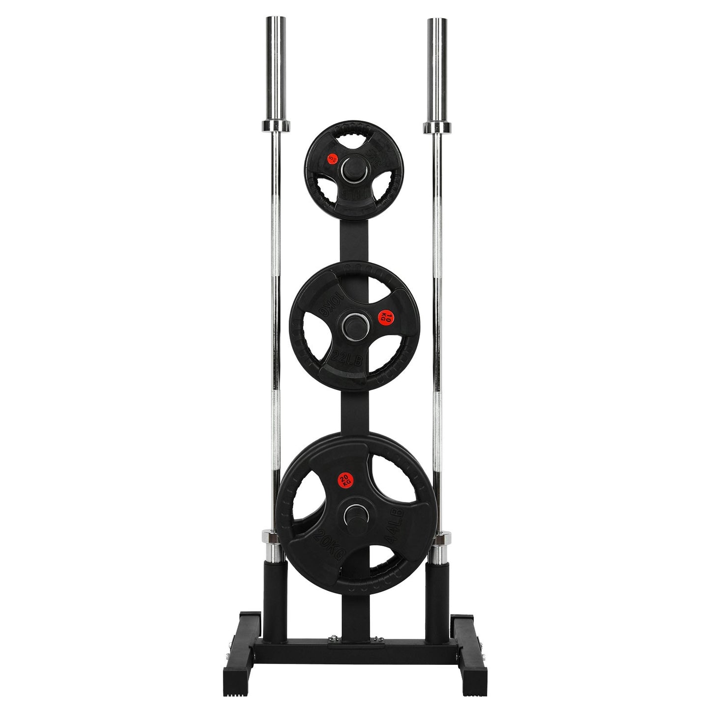 Home Gym Olympic Weight Plate Rack for Home Workouts 2in weight plate rack tree with 2 barbell bar holders with Olympic weight plate rack for 2in plates Storage Stand for Olympic Weights, Au+hentic Sport Spot