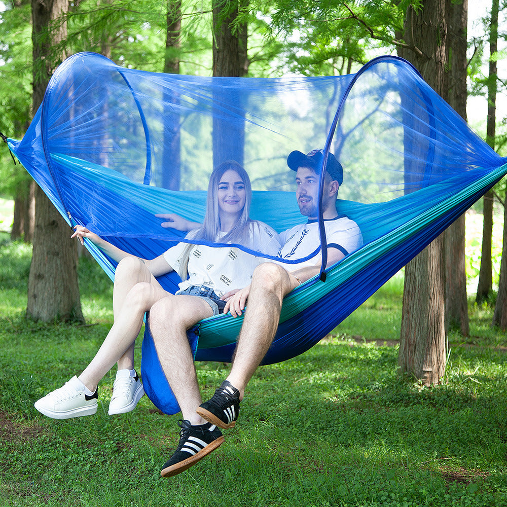 Outdoor Hammock with Net Perfect for hiking, travel, the beach, and the backyard, the Camping Hammock is 115" x 55" Double Hammock , Hammock With Mosquito Net Au+hentic Sport Spot